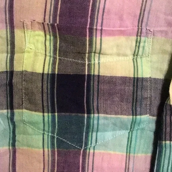 OLD NAVY PLAID LONG SLEEVE SHIRT - Picture 4 of 9